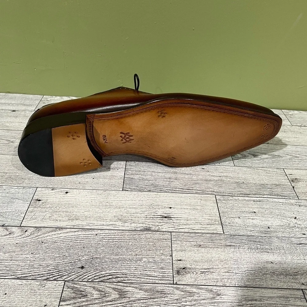 Mezlan shoes dressy oxford cognac/rust leather calf